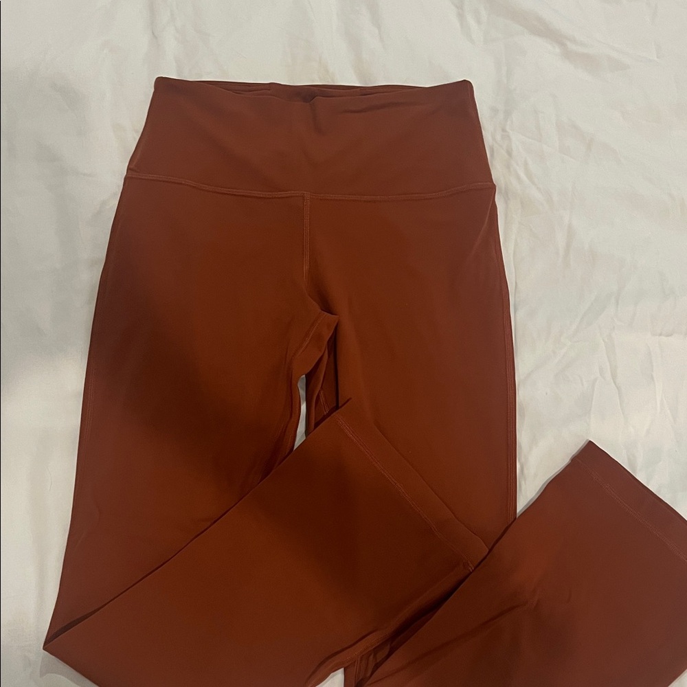 Lululemon Rust High-Waisted Flare Leggings Size 8